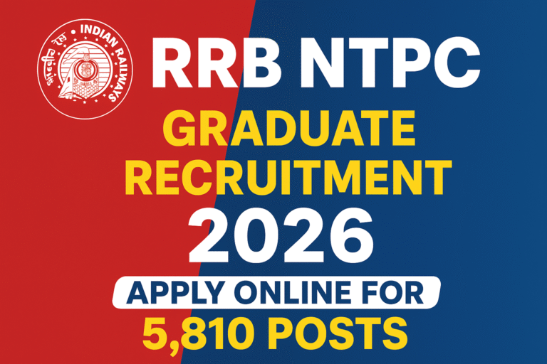 RRB NTPC Graduate Recruitment 2026 – Apply Online for 5,810