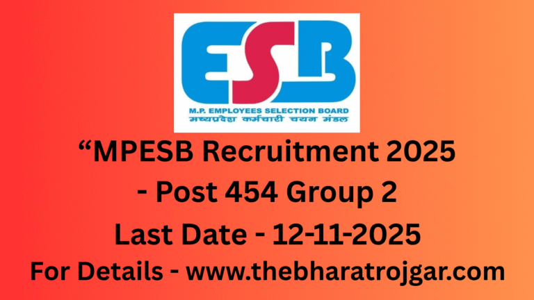 “MPESB Recruitment 2025 - Post 454 Group 2